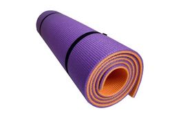 Коврик для йоги, фитнеса и спорта (каремат спортивный) Спорт 8 мм Фиолетово-оранжевый